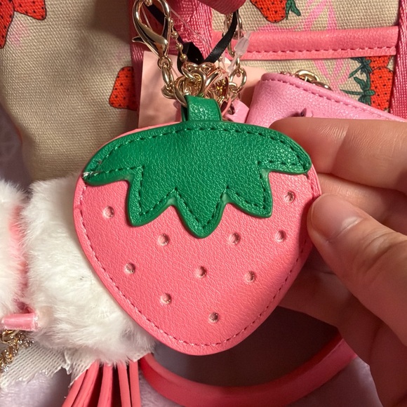 Juicy couture Strawberry Canvas Tote Bag with Card Wallet - Picture 3 of 7